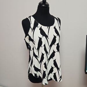 Ricki's Monochrome Bird Print Tank Top